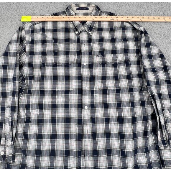 Ralph Lauren Chaps Mens XL Shirt Short Sleeve Button-Down Multicolor Plaid - Picture 2 of 12